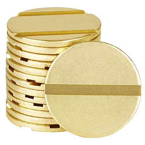Münzer24 Wertmarke Typ pd25, passend z.B. für Beckmann Münzautomat, Profil Token 25mm x 2mm (50 Stück, Messing)