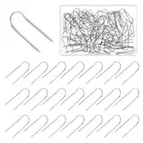 JJUNW 100 Stück Stecknadeln U-Form, Stecknadel Ohne Kopf Edelstahl Sewing Pins mit Box 23mm Double Blocking Pins U förmige Pins Nähen Kopfnadeln feine für Basteln DIY-Projekte Nähprojekte Häkeln