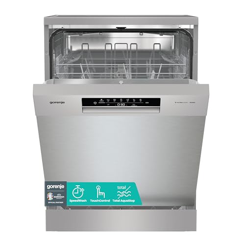 Gorenje GS642E90X Freistehender Geschirrspüler, 60 cm, 13 Maßgedecke, Total AquaStop, vollständiger Überlaufschutz, Hygiene Programm, SpeedWash Funktion, Selbstreinigung, UltraClean Besteckkorb