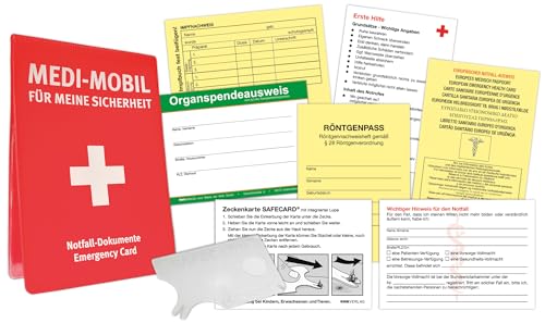 RNKVERLAG 2897 - MEDI-MOBIL Notfall-Informations-Set im DIN A7 Format 74 × 105 mm, 1 Stück