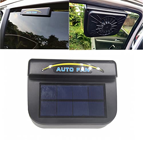 Torcarvh Solar Power Auto Lüfter Auto Air Vent Kühlerlüfter Kühler Lüftungssystem Kühlerlüfter Abgaswärmelüfter Autolüfter mit Gummi (Stil-B)