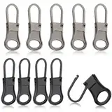 Ouligay 10 Stück Reißverschluss Zipper für Reißverschluss Anhänger Universal Metall Reissverschluss Zipper Reißverschluss Reparatur Set für Kleidung Koffer Rucksäcke