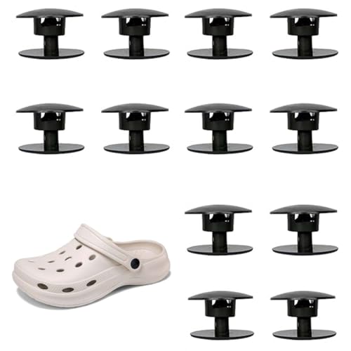 UEAVOID 12 Paar Croc Nieten Knöpfe, Kunststoff Druckknöpfe, Verschlüsse, Schuhe, Pop Nieten, Reparatur, Dekoration (15,5mm, 15mm)