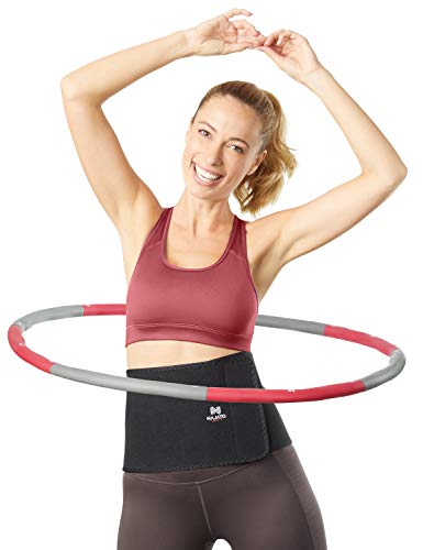 NAJATO Sports Hula Hoop Reifen Erwachsene – Inkl. Ebook (PDF Datei) & wahlweise mit Bauchweggürtel – 1,20 kg & 95 cm Durchmesser – Für Deine Traumfigur