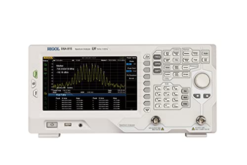 RIGOL DSA815-TG Spectrum Analyzer, Sweep-Typ, 9kHz~1.5GHz, Auflösungsbandbreite 10Hz~1MHz, Anzeige mittlerer Rauschpegel -155dBm, mit Tracking-Quelle, Option EMI-Testfunktion