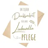 Danke Karte Pflegepersonal Dankeschön Geschenk für Pflegekräfte Pflege DIN A6