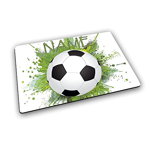 Fußball Textil Tischset mit Name/Gummirückseite/Platzdeckchen Platzset/personalisiert