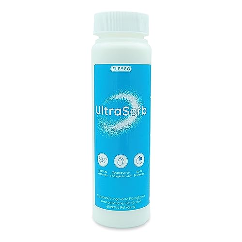 UltraSorb Granulat 500ml - Kotzpulver, Superabsorber Pulver für Erbrochenes - Bindet Urin, Kot, Blut, Flüssigkeiten und schlechte Gerüche - Wegmachpulver, Kotzepulver Kinder, Super Absorber