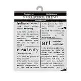 Stamperia - Thick Stencils for Scrapbooks, Albums, Cards, Bullet Journalling, and More, Flexible Material, Easy to Clean, Perfect for Crafts and Gifting (Favourites Refresh, Dictionary)