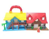 Brigamo 【????? ????】 Pocket Miniatur Haus mit Puppenhaus Möbel und Minifigur