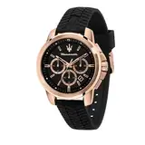 Maserati Herrenuhr, Successo Kollektion, aus Edelstahl, Rosegold PVD, Silikon, mit Silikon-Armband - R8871621012