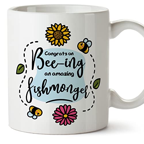 Mugffins Tassen/Becher mit Spruch für FISCHHÄNDLERIN - Auf Englisch - Thanks For Beeing Amazing - 11 oz / 330 ml - originelles und lustiges Geschenk Mitarbeiter