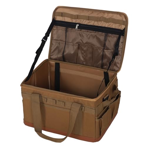 Fockety Camping-Aufbewahrungstasche, Großes Fassungsvermögen 30 L Grill- und Picknicktaschen-Organizer Hartes Design Zusammenklappbar Kofferraum-Organizer Mehrzweck-Taktische Taschen