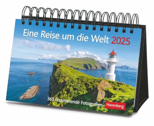 Eine Reise um die Welt Premiumkalender 2025 - 365 faszinierende Fotografien: Tages-Tischkalender zum Umklappen, mit faszinierenden Aufnahmen aus aller Welt. Hochwertiger Foto-Tischkalender 2025