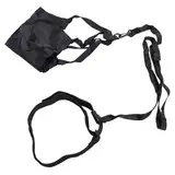Ausla Schwimm-Fallschirmgürtel-Set Aquatrainer mit Verstellbarem Nylon-PP-Gürtel für Kraftausdauerschwimmen (Black)