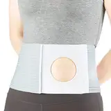 REAQER Stomagürtel Stoma-Bandage für Damen und Herren mit Lochdurchmesser 8cm (XL)