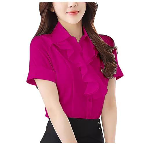 2025 - Damen Chiffon Kurzarm Sommer Neue Dünne Lose Koreanische Temperament Plus Größe Schlank Top Damen Bluse Schwarz Kariert (L)