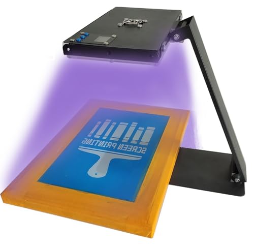 ANGOO LED-Belichtungseinheit für Siebdruck, faltbares Design, 1-999s einstellbare Belichtungszeit für Siebdruckplattenherstellung und Cyanotypen (50 W)