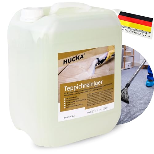 HUCKA Teppichreiniger/Polsterreiniger (5 Liter) - Konzentrat für die professionelle Anwendung im Waschsauger und manuellen Fleckenentfernung u.v.m.