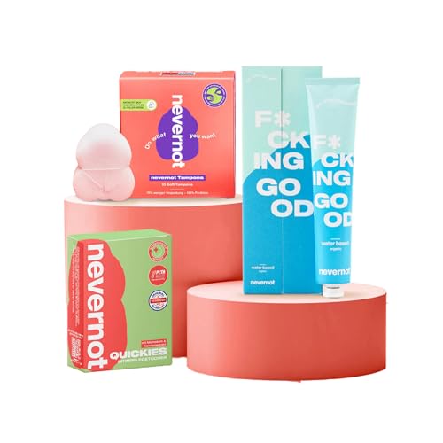 nevernot Intimpflege-Bundle: Intimate Wipes, Intimate Gel und Soft-Tampons - komfortable Menstruationshygiene, wasserbasiertes Gleitgel, super weiche Menstruationsschwämme