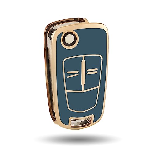 OFFCURVE Autoschlüssel Hülle Schlüsselhülle, Schlüsselcover TPU Autoschlüssel Schutzhülle 2 Tasten für Opel Vauxhall Astra Zafira Adam Insignia Mokka Corsa Signum Tigra Meriva