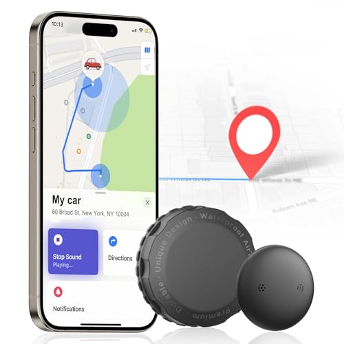 Smart Tag Mini Tracker Device with Weatherproof Magnetic Case - No Monthly Fee - Works with Apple Find My (iOS Only) - Hidden Real-Time Tracking for Vehicles, Kids, Car & More