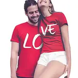 QWUVEDS Hochwertiges Partner Shirt - Lustiges bedrucktes T-Shirt - Partner Couple - Schlichtes Und Witziges Design Pärchen T-Shirt Für Couple T-Shirt Love Paar T-Shirt Liebe Geschenk 1 Stück