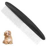 1 Hundekämme 2-in-1 Edelstahl Stahlkamm Haustierpflege Professionelle Hunde Katzen Kamm,Pet Grooming Combs,The Doodle Brush zum Entfernen von Verwicklungen und Knoten,Pudelpflege Deshedding Tool