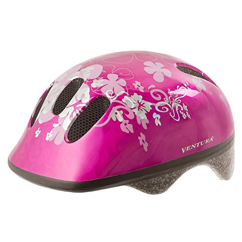 M-Wave Kinder Fahrradhelm Flower, pink (rosa) 52 - 56 cm