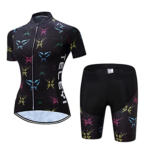 Radtrikot-Set für Damen, Trägerhose, Anzüge für Sommer, Rennrad, Cc6361, 3XL