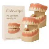 Glidewellpd - Premium Denture, Smileasego Premium-Zahnprothesen, Silikon-Zahnprothesen für den gesamten Mund, Silikon-Unterfütterungsset mit von Zahnprothesen oben und unten, bequeme Passform (2PC)