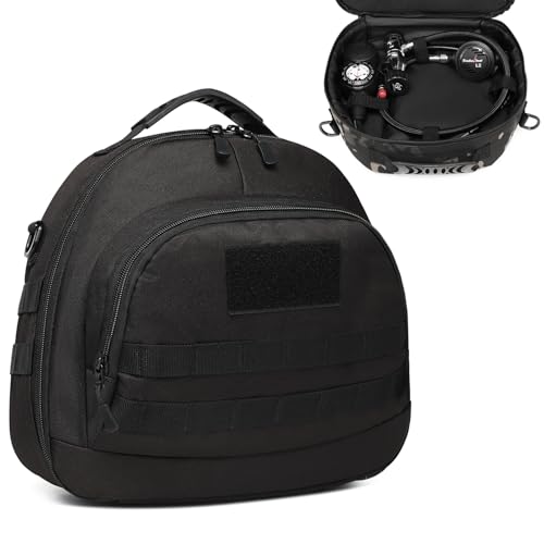 FRETHIND Atemreglertasche Taktische Tasche für Atemregler & Tauchregulator Gepolsterte Schnorchelntasche mit Schultergurt Schwarz