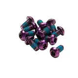 Reverse 12 Stück M5 x 10mm Befestigungsschrauben für Bremsscheiben Lila