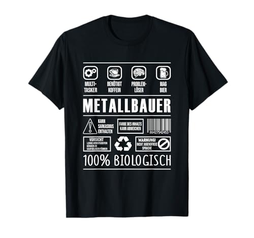 Schlosser Bauschlosser Stahlbau Metallbauer T-Shirt