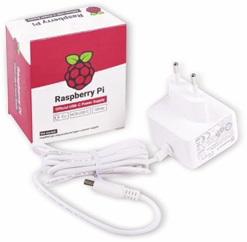 Raspberry Pi - offizielles Netzteil für Raspberry Pi 4 Model B, USB-C, 5.1V, 3A weiß