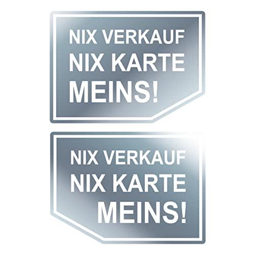 BIKE-label Nix Verkauf Nix Karte Keine Werbung Auto Aufkleber Fahrzeugscheibe für innen 2 Stück X900286VA