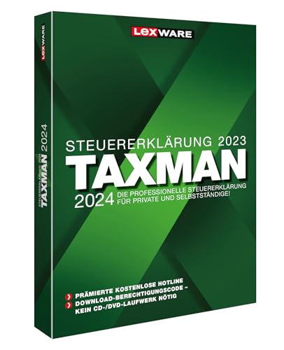 TAXMAN 2024 (für Steuerjahr 2023) | Minibox| Steuererklärungs-Software für Arbeitnehmer, Rentner u. Pensionäre, Familien, Studenten und im Ausland Beschäftigte