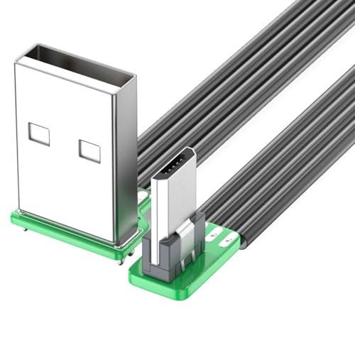 DOSERTY 90 Grad USB Mikro USB Kabel Für Elektronikladung Und Datenübertragung In Engen Räumen Mehrere Längen