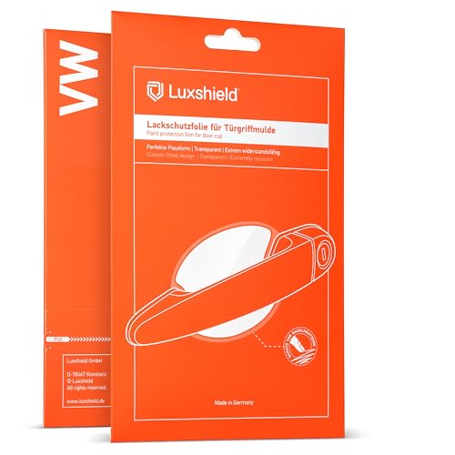 Luxshield Auto Türgriff Schutzfolie Griffmulde für VW Golf 8 (VIII) CD I 2019-2025 - Kratzschutz, Lackschutzfolie - Transparent glänzend