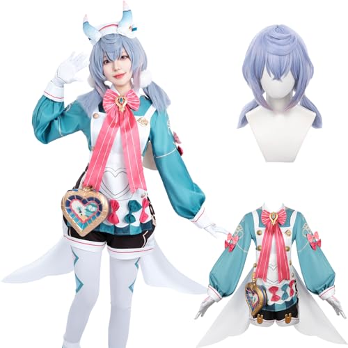 Fiamll Sigewinne Cosplay Kenshin Sigewinne Kostüm Cosplay Sigewinne Outfit Kostüm Full Set Karneval mit Perücken M