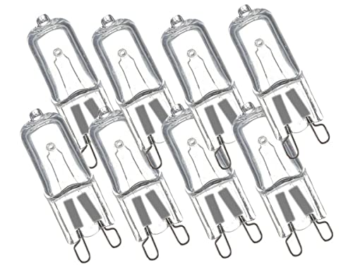 Halogen G9, G9 Halogenlampe dimmbar, G9 Warmweiß 2800K (28W 370 Lumen, 8 PCS)