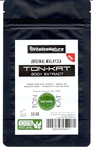 VitalizeNature - TON-Kat - 200:1 Potpourri Wurzel-Extrakt Pulver - Original aus Malaysia - 100% natürlich + laborgeprüft - deutsche Qualitätssicherung | Zufriedenheits-Garantie | 50g