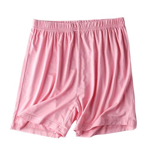 rtdgcv Sommer-Shorts für Damen, dünn, lässig, Pyjama, lockere, große Heimhose Frottee Shorts Damen Shorts Damen Kurz (Pink, L)