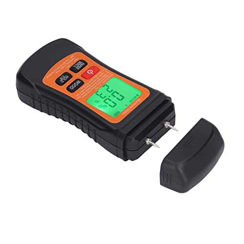 Fdit Holzfeuchtemessgerät, Karton-Display-Tester, Baustoffindustrie-Tester, Wand-Industrie-LCD-Digitalanzeige, Stifttyp, Doppelter Schutz für Halter, Display-Luftfeuchtigkeit