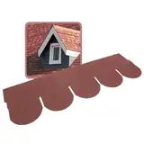 DAPRONA Biberschwanz Dachschindeln, Rund 1m x 32cm, 20 Stück Rot Bitumenschindeln für Gartenhaus, Carport