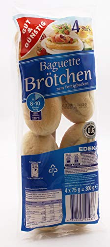 Gut & Günstig Baguette Brötchen zum Fertigbacken, 20er Pack (20 x 300g)