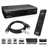 Full UNC2001 HD digitaler Kabel Receiver DVB-C / C2 für alle Kabel-Anbieter mit HDMI | SCART | USB | Auto- Installation | Mediaplayer | 1080p | MKV |LED-Display | Loop Out