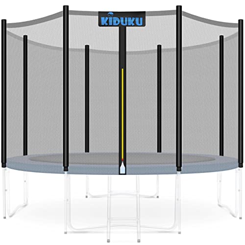 KIDUKU Trampolin Ersatznetz Sicherheitsnetz Trampolinersatznetz Ø 244 305 366 427 cm (305 cm - 8 Stangen)