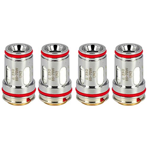 Uwell UN2 Mesh Coils (0,23 Ohm), Crown 5 DL Verdampferköpfe für e-Zigarette, Kompakt, 4 Stück