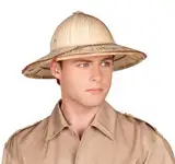 Strohhut Sommerhut Tropenhelm Safarihelm Hut - Mehrfarbig - Einheitsgröße - Stroh - Handwäsche - Safari - Unisex-Erwachsene, Unisex-Kinder